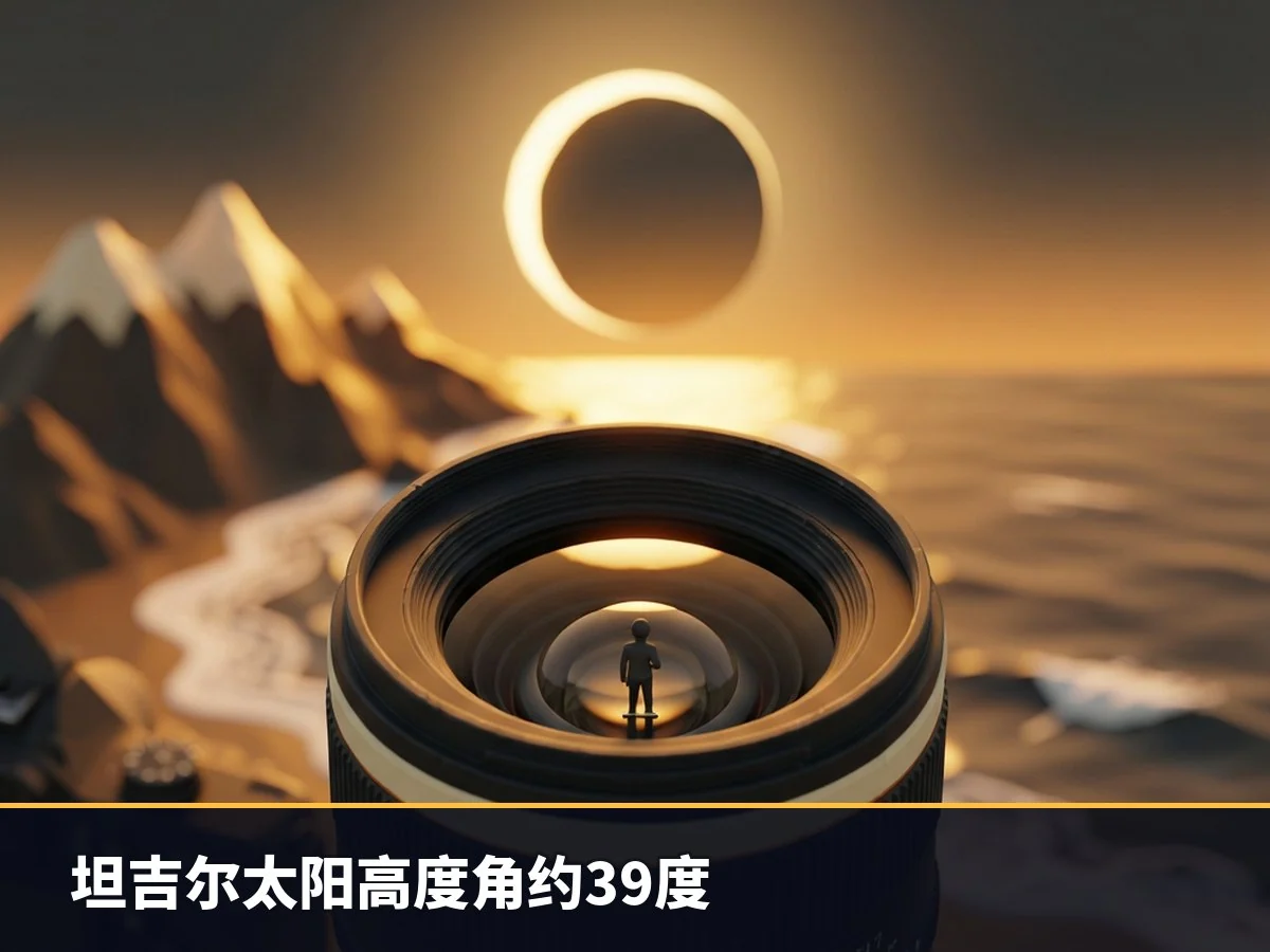 坦吉尔太阳高度角约39度