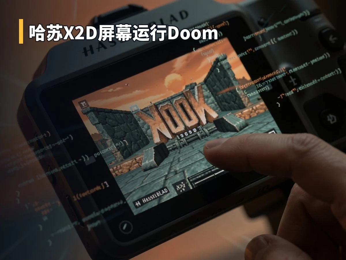 哈苏X2D屏幕运行Doom