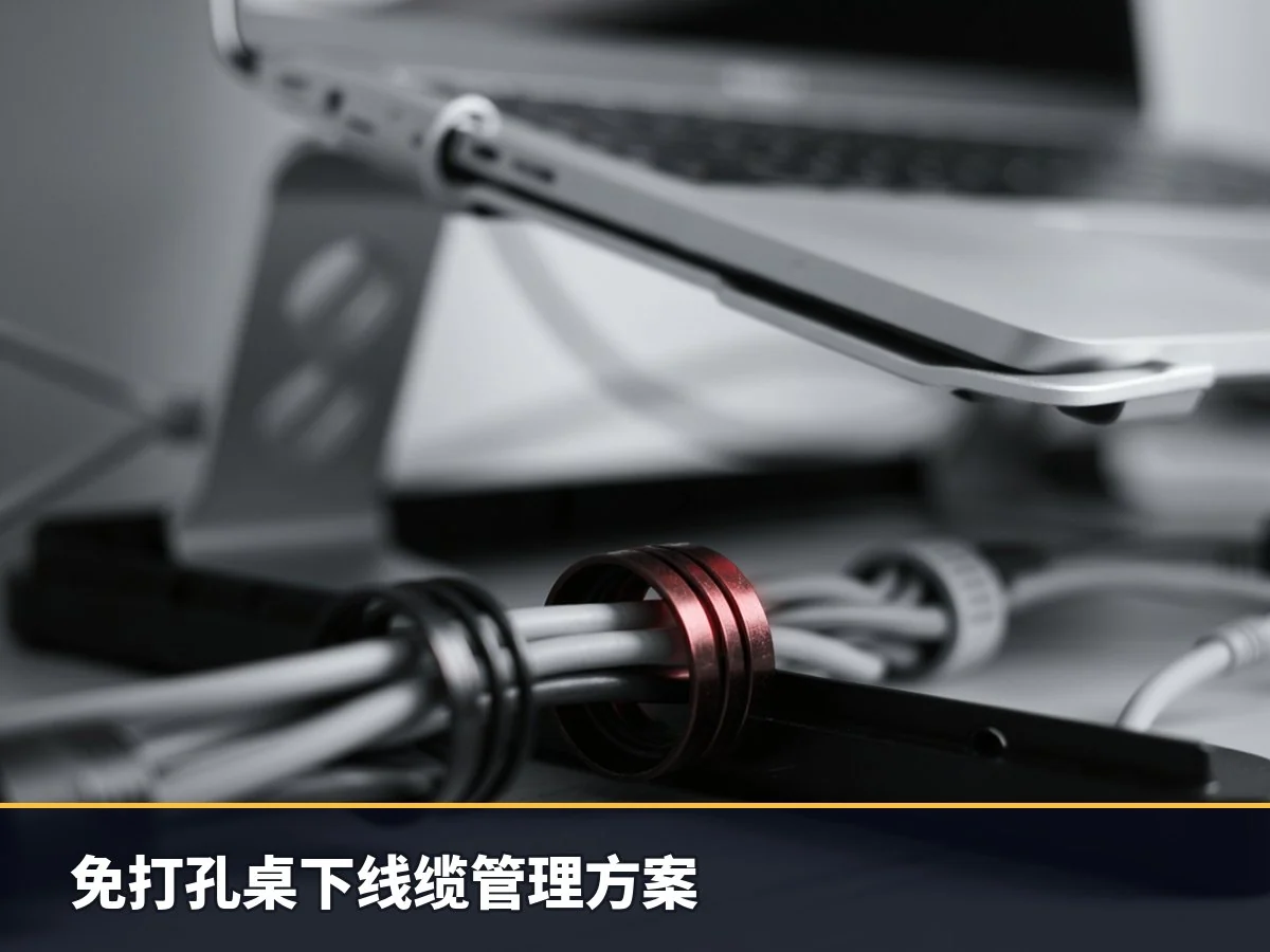 免打孔桌下线缆管理方案