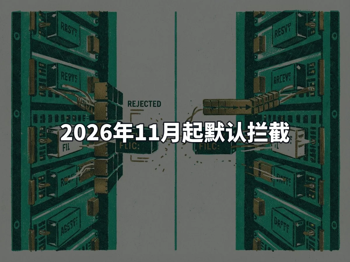 2026年11月起默认拦截