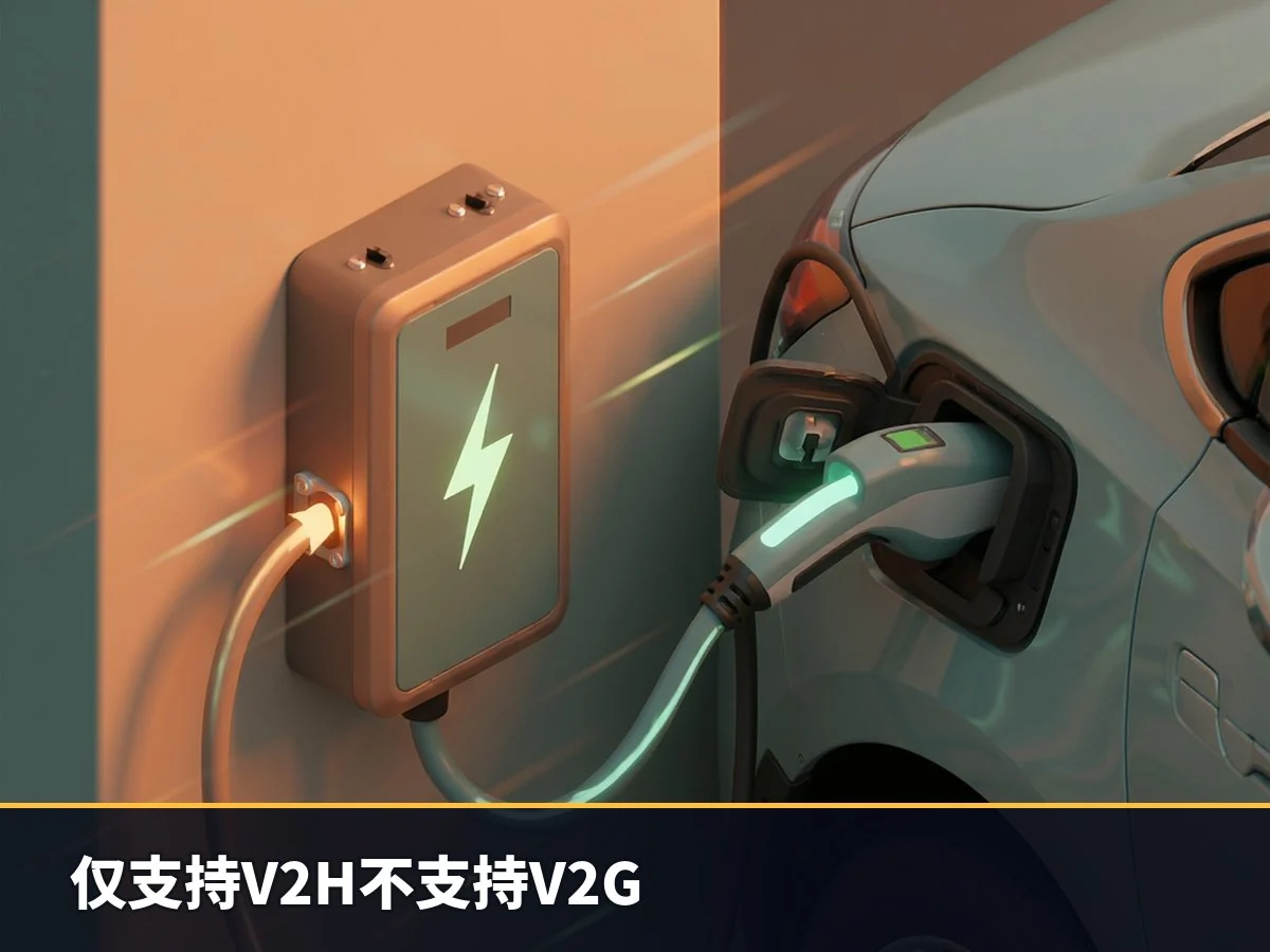 仅支持V2H不支持V2G