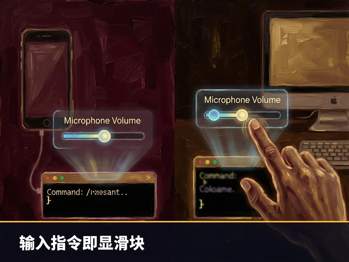 输入指令即显滑块
