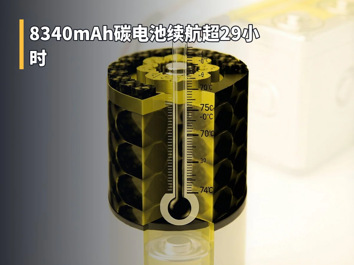 8340mAh碳电池续航超29小时