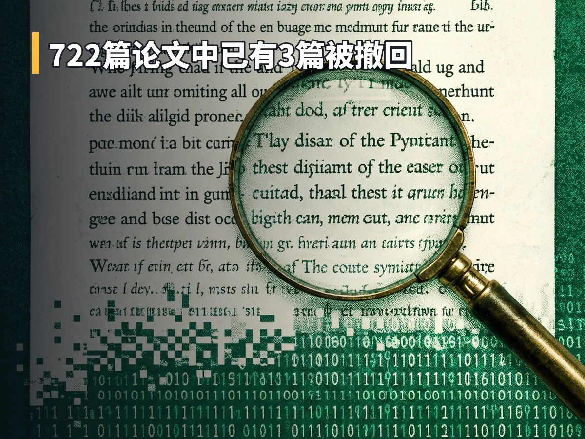 722篇论文中已有3篇被撤回