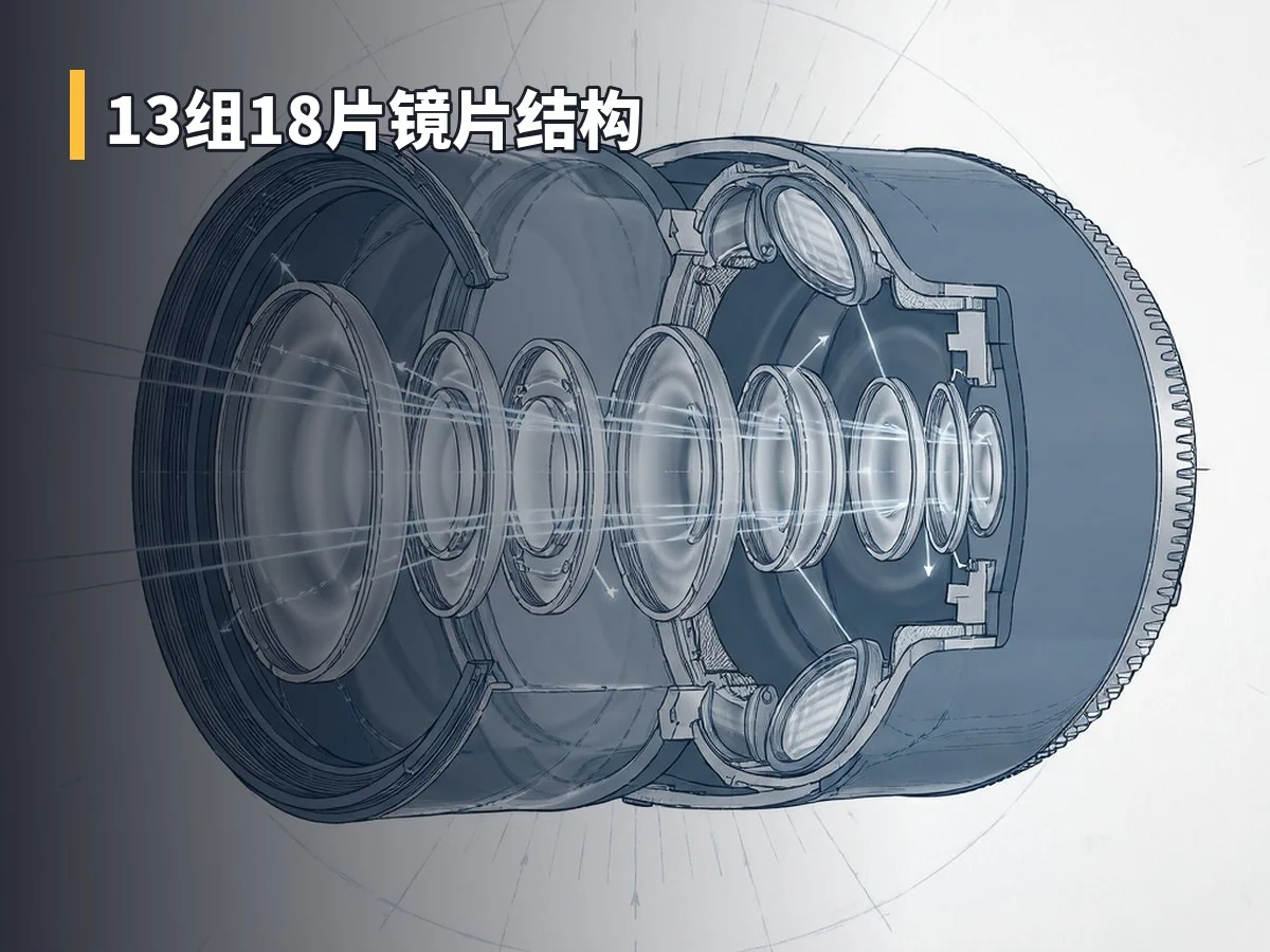 13组18片镜片结构