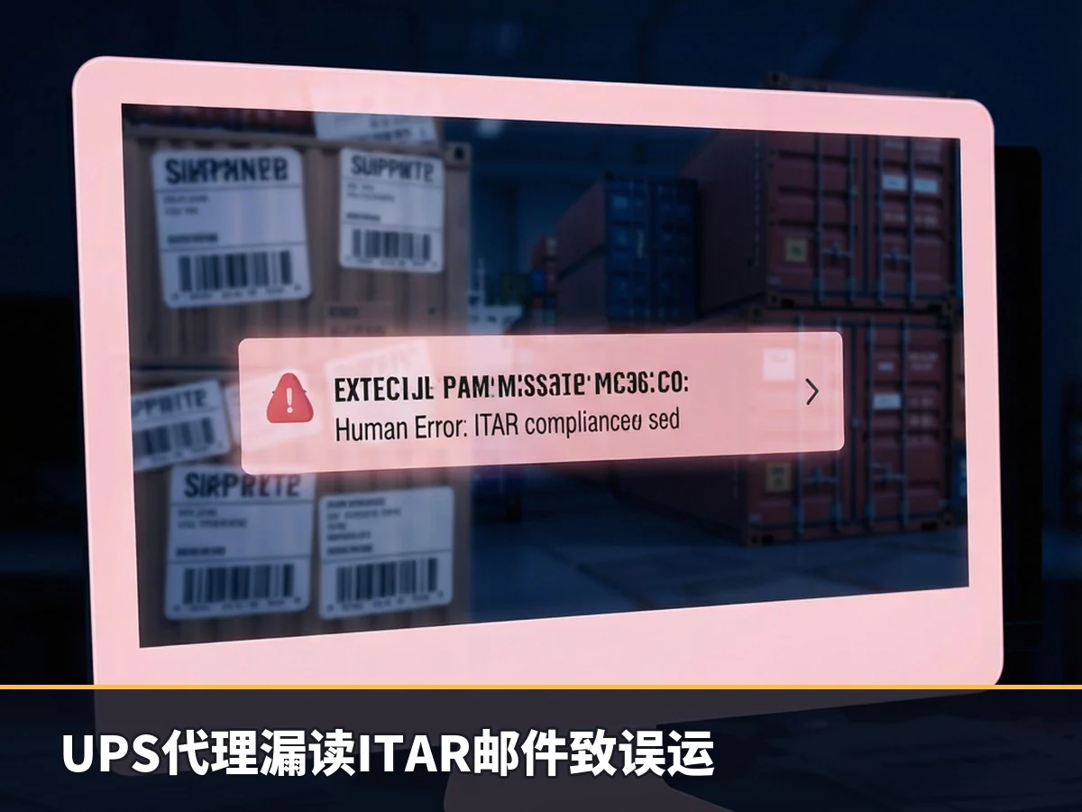 UPS代理漏读ITAR邮件致误运