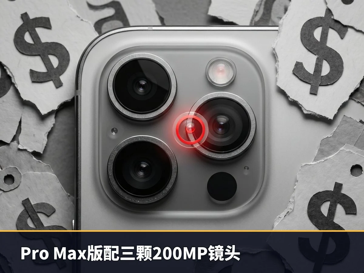 Pro Max版配三颗200MP镜头