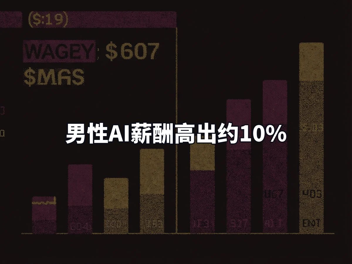 男性AI薪酬高出约10%