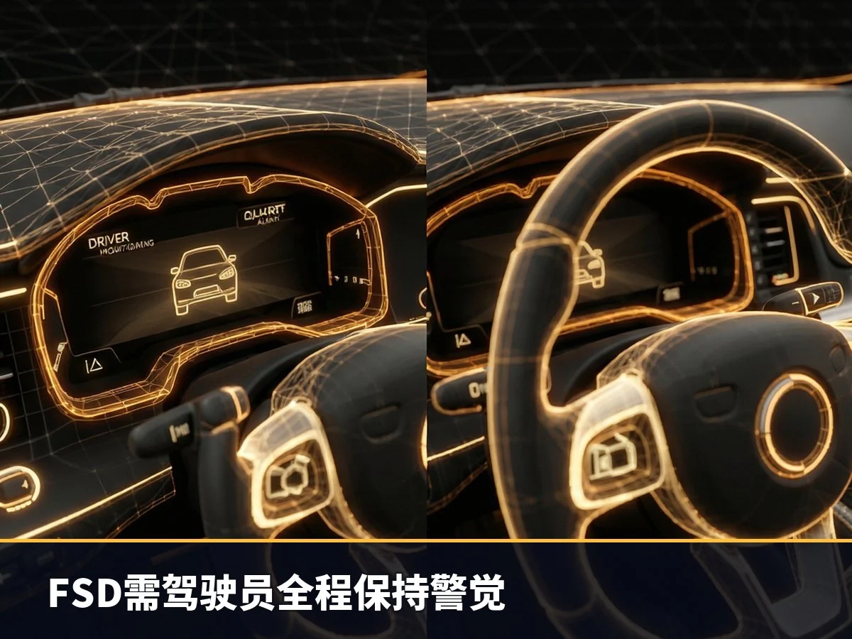 FSD需驾驶员全程保持警觉