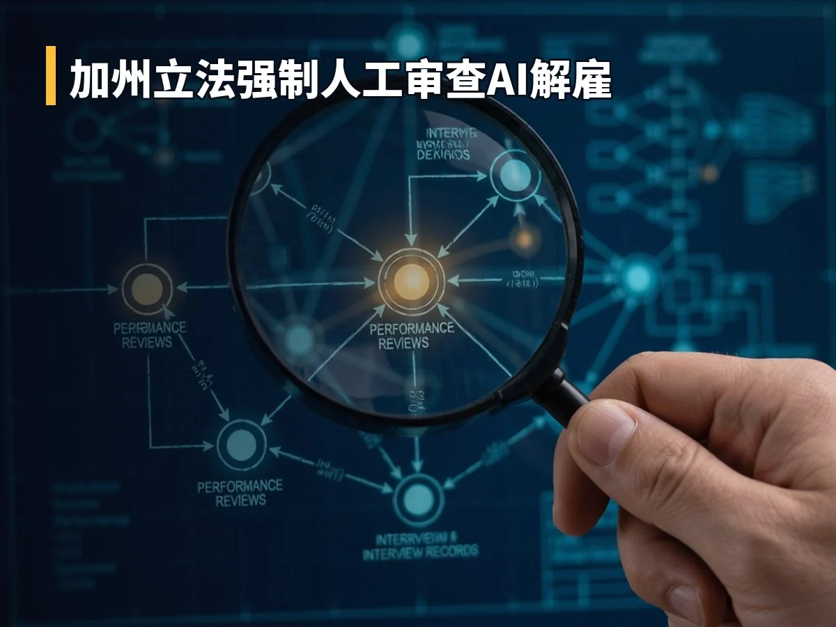 加州立法强制人工审查AI解雇