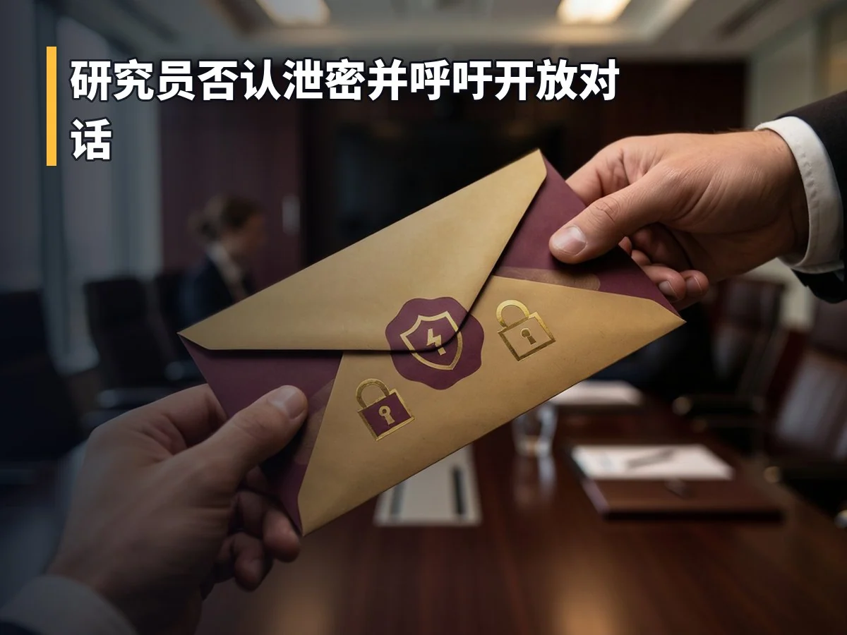 研究员否认泄密并呼吁开放对话