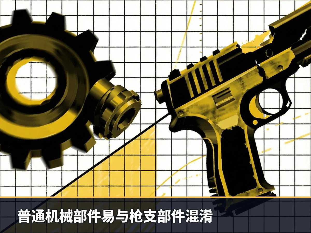 普通机械部件易与枪支部件混淆