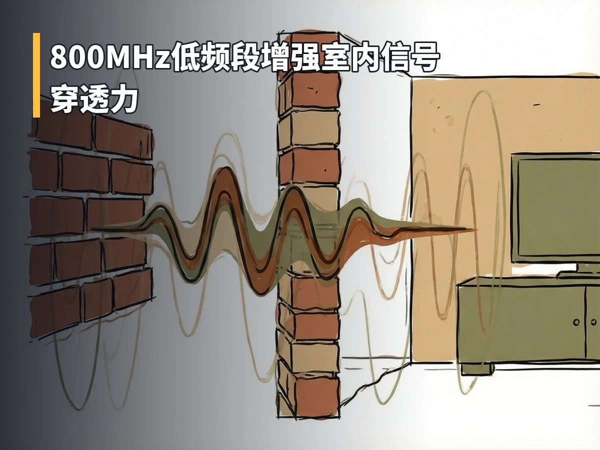 800MHz低频段增强室内信号穿透力