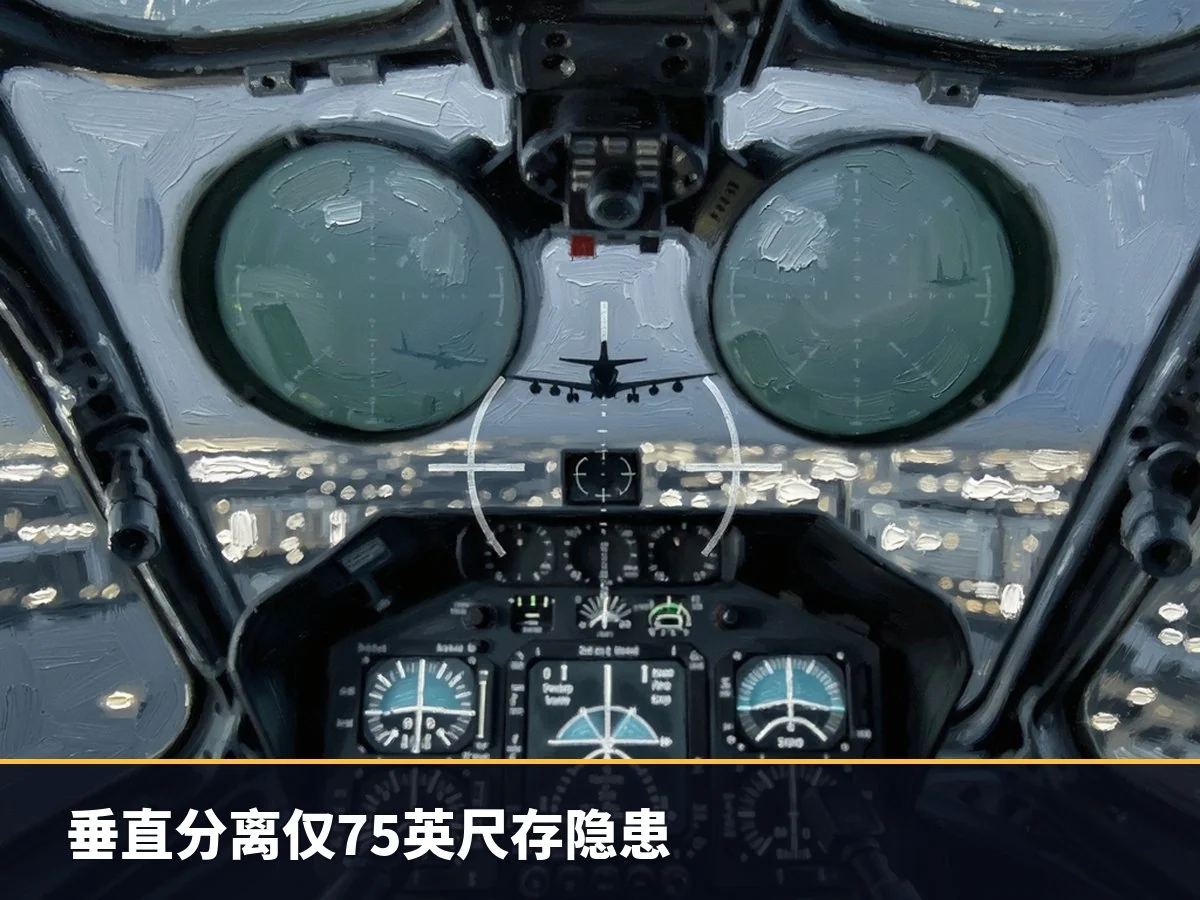 垂直分离仅75英尺存隐患