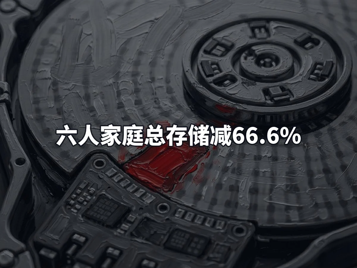 六人家庭总存储减66.6%