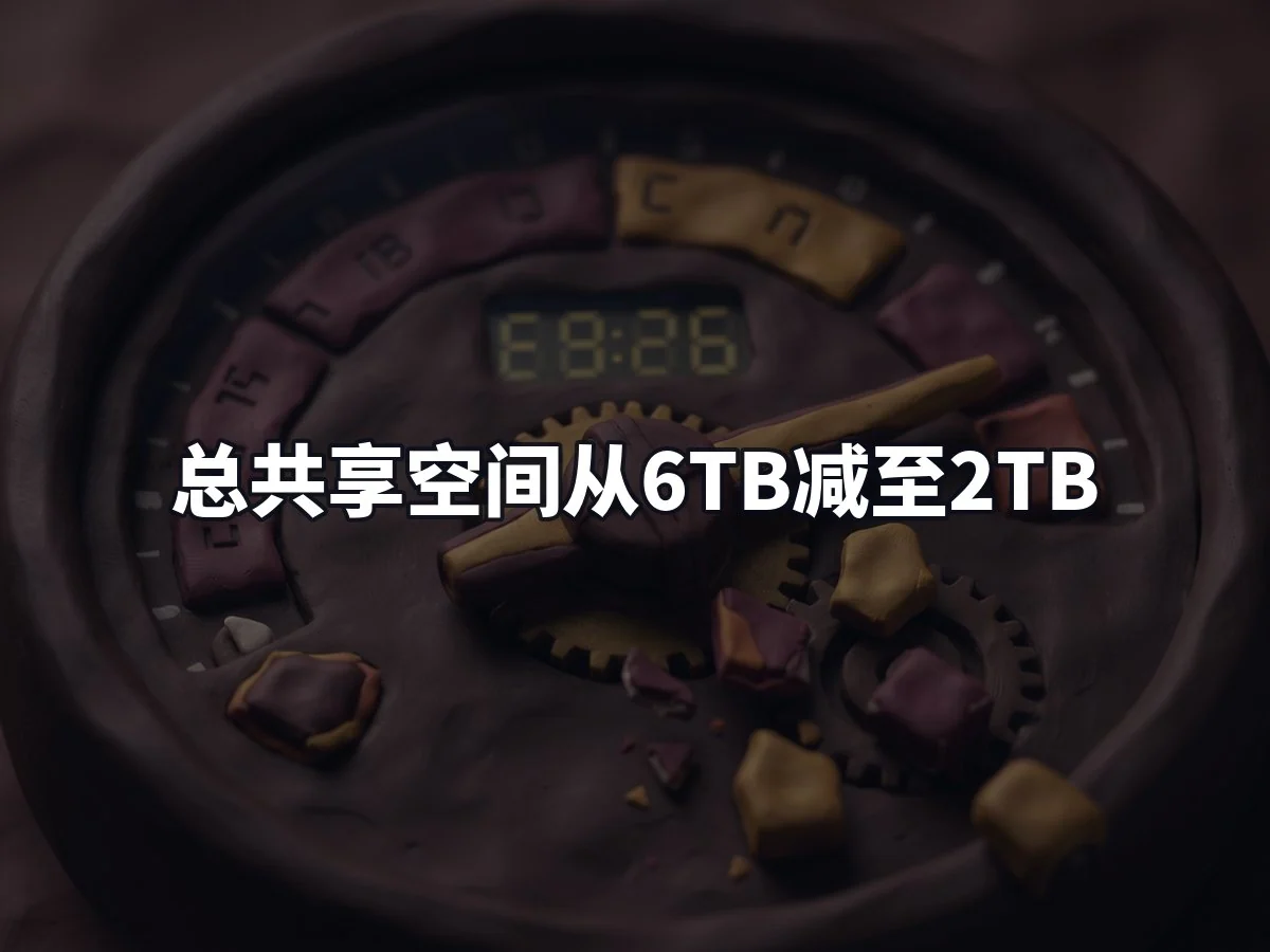 总共享空间从6TB减至2TB