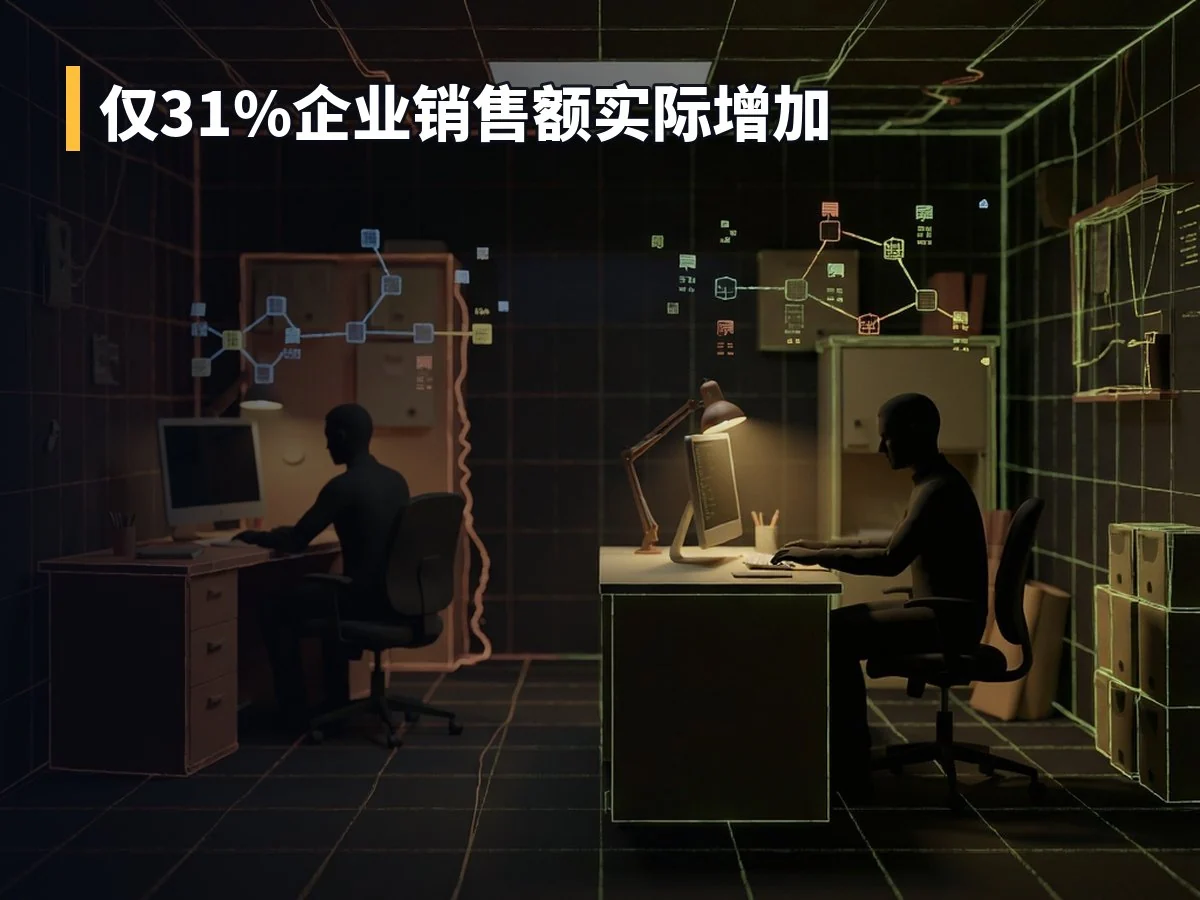 仅31%企业销售额实际增加