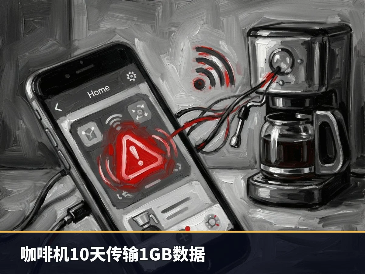 咖啡机10天传输1GB数据