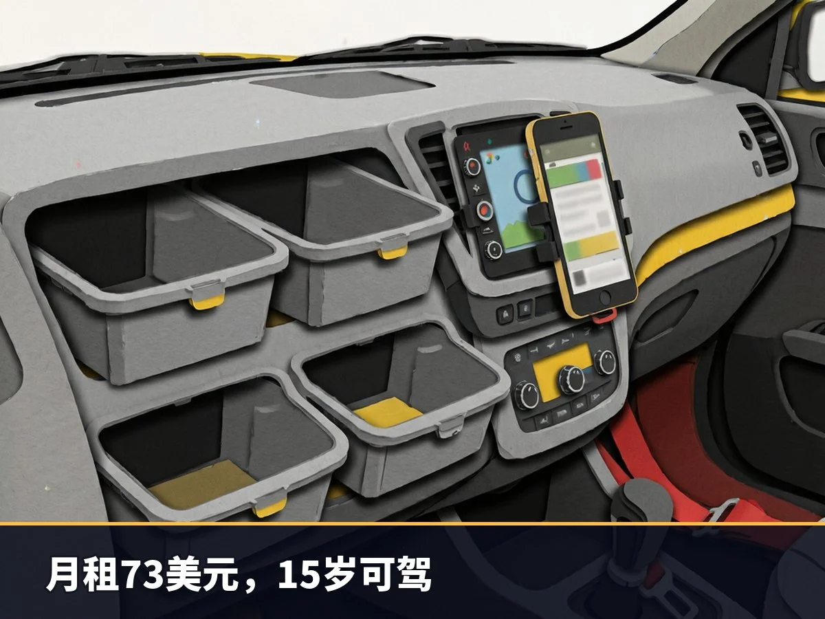 月租73美元,15岁可驾
