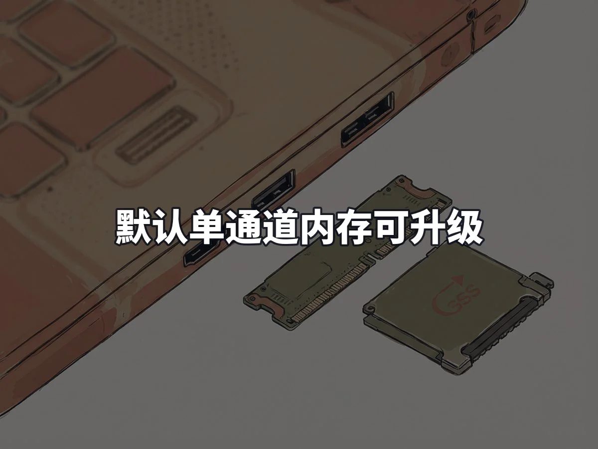 默认单通道内存可升级