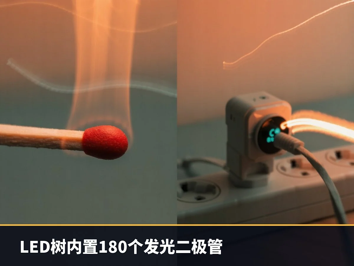 LED树内置180个发光二极管