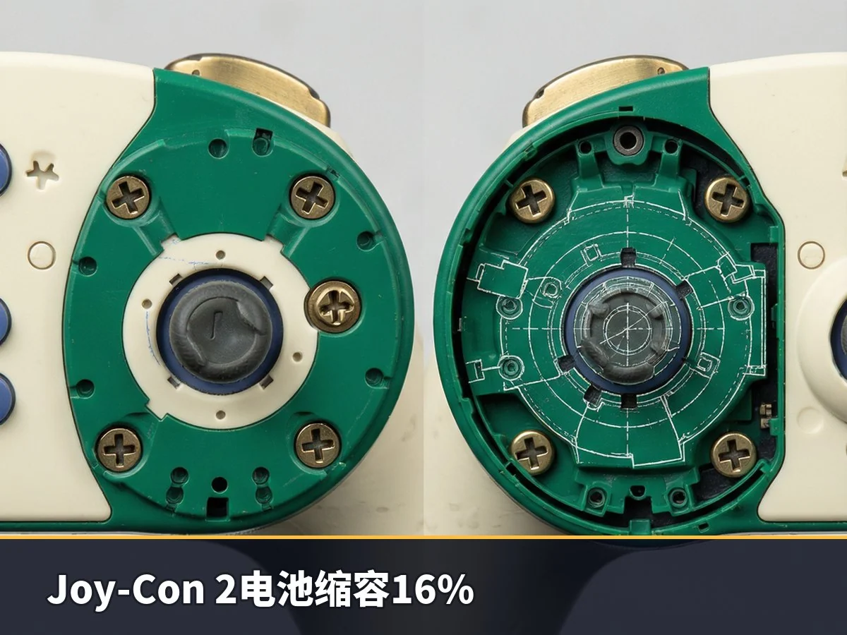 Joy-Con 2电池缩容16%