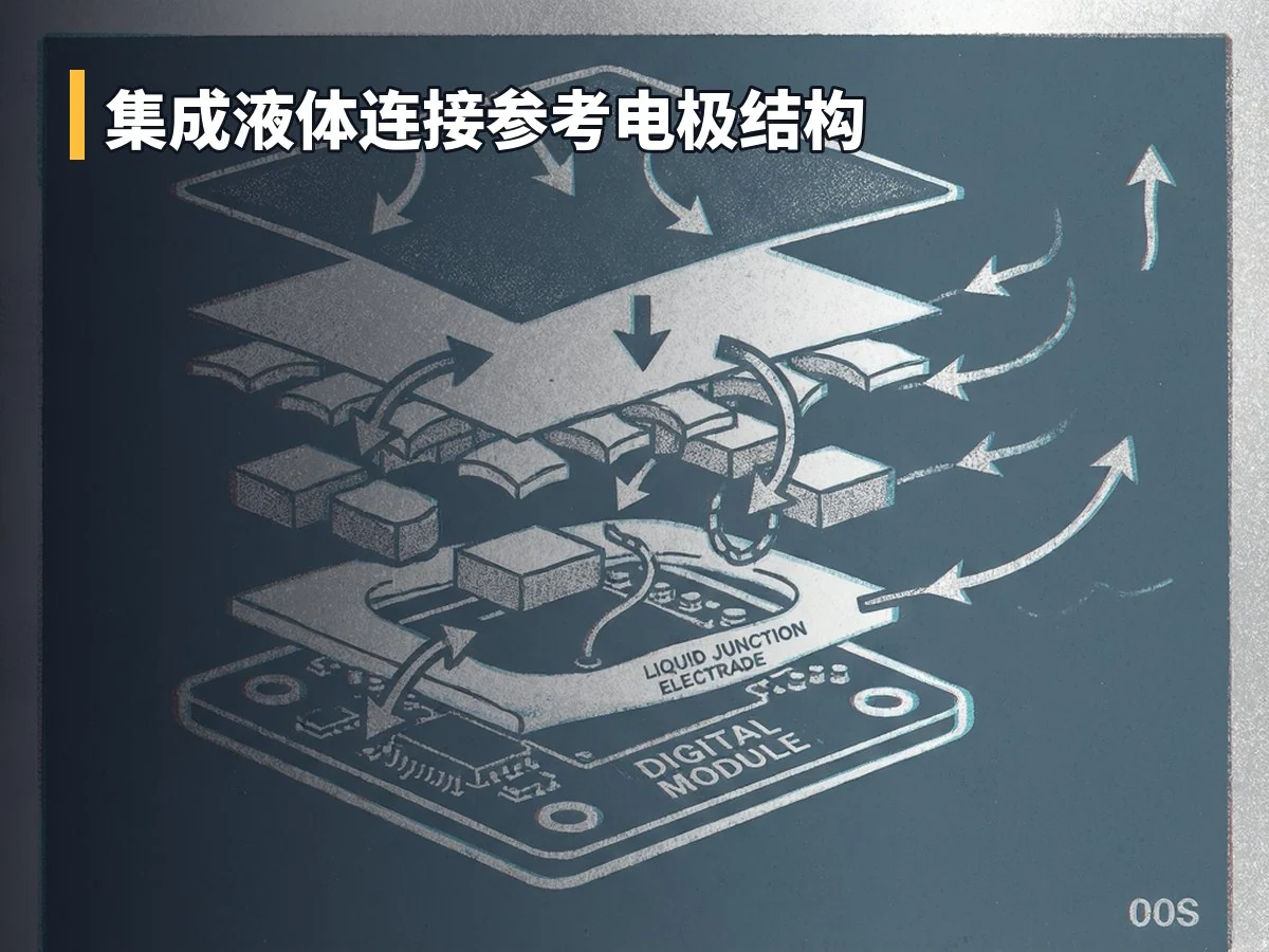 集成液体连接参考电极结构