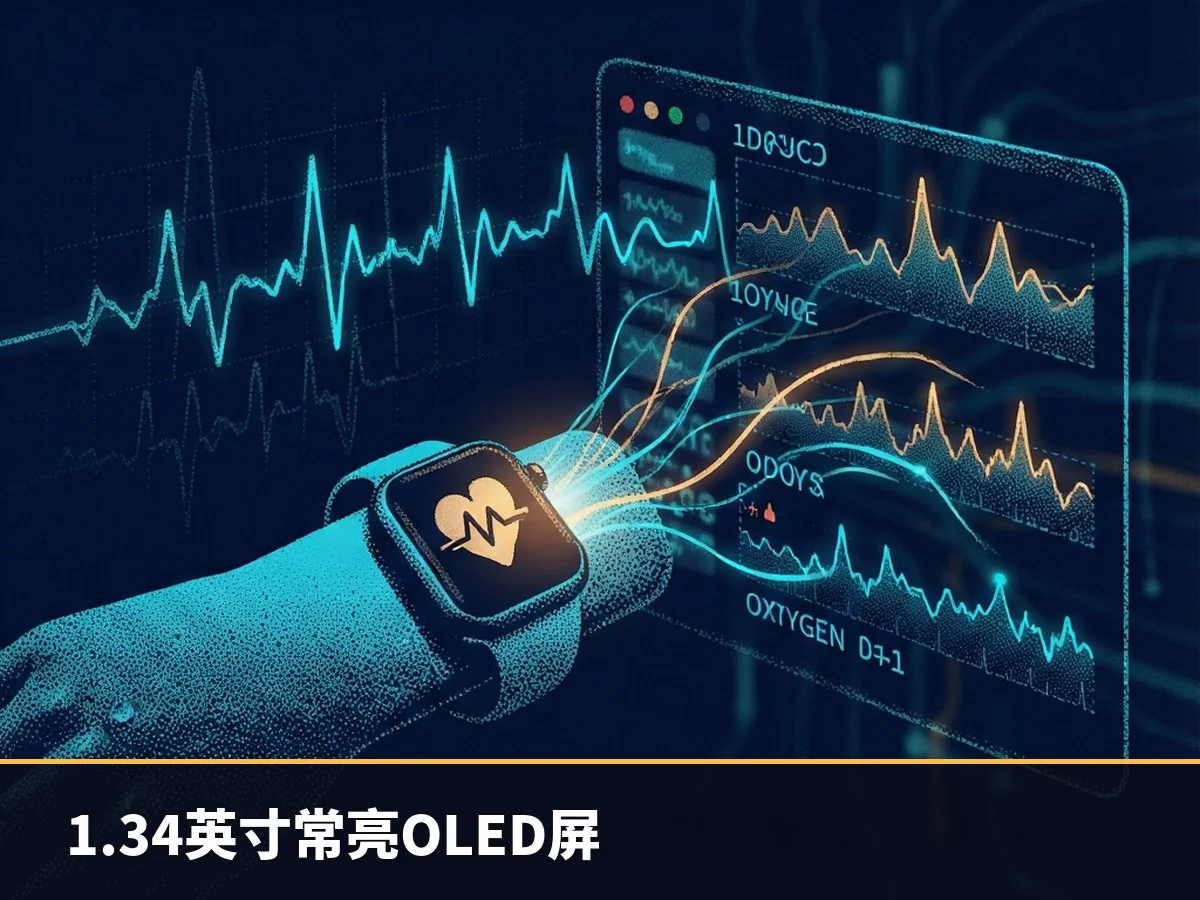 1.34英寸常亮OLED屏
