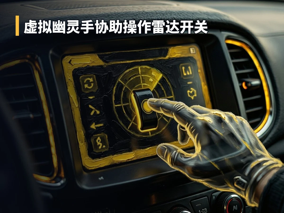 虚拟幽灵手协助操作雷达开关