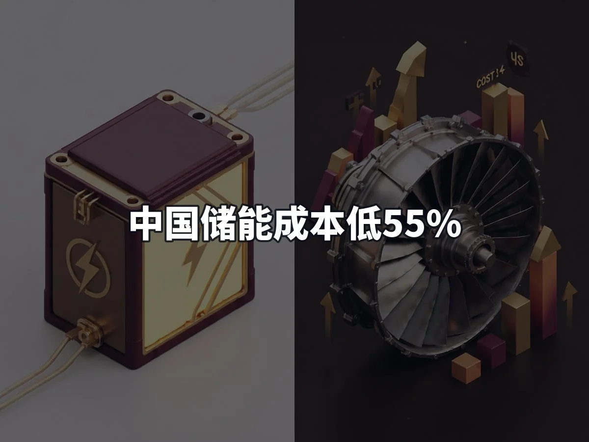 中国储能成本低55%