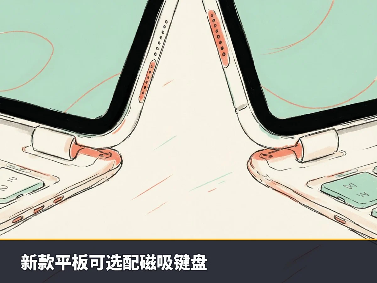 新款平板可选配磁吸键盘