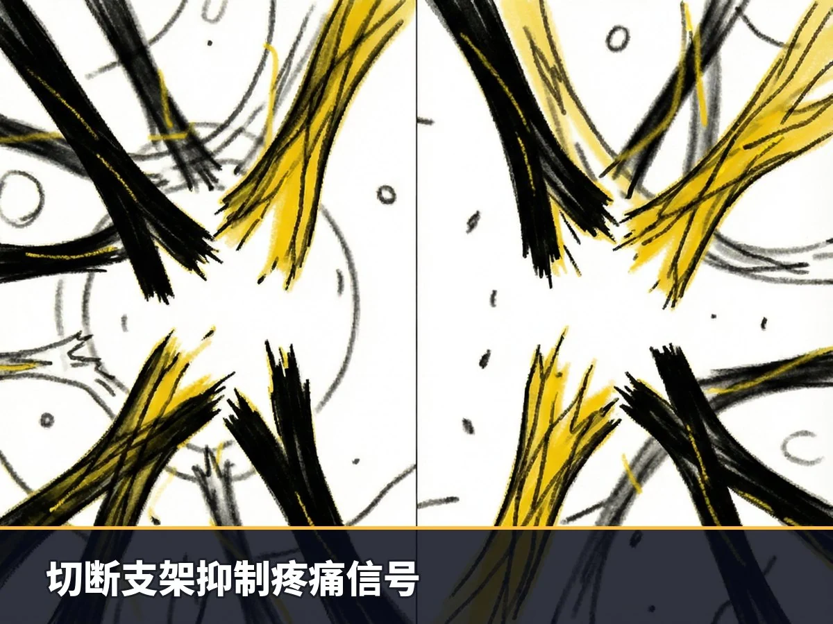 切断支架抑制疼痛信号