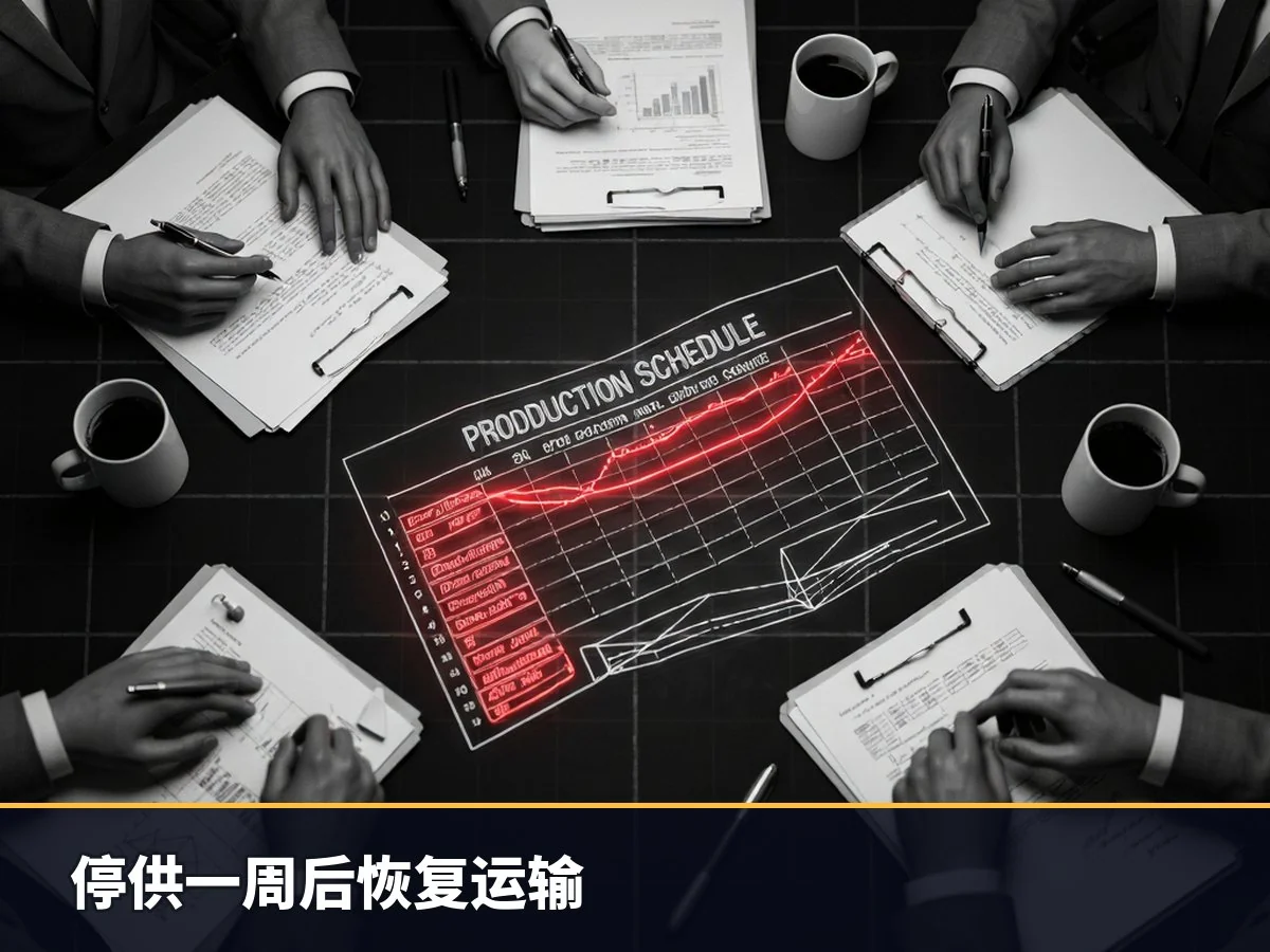 停供一周后恢复运输