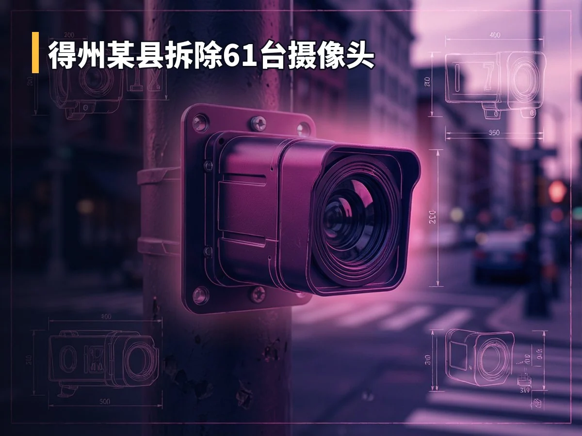 得州某县拆除61台摄像头