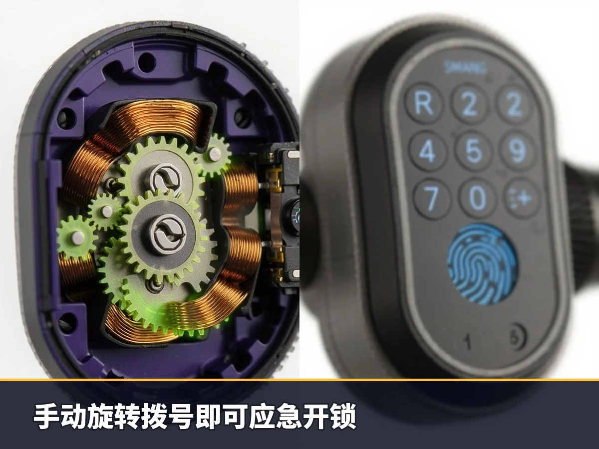 手动旋转拨号即可应急开锁