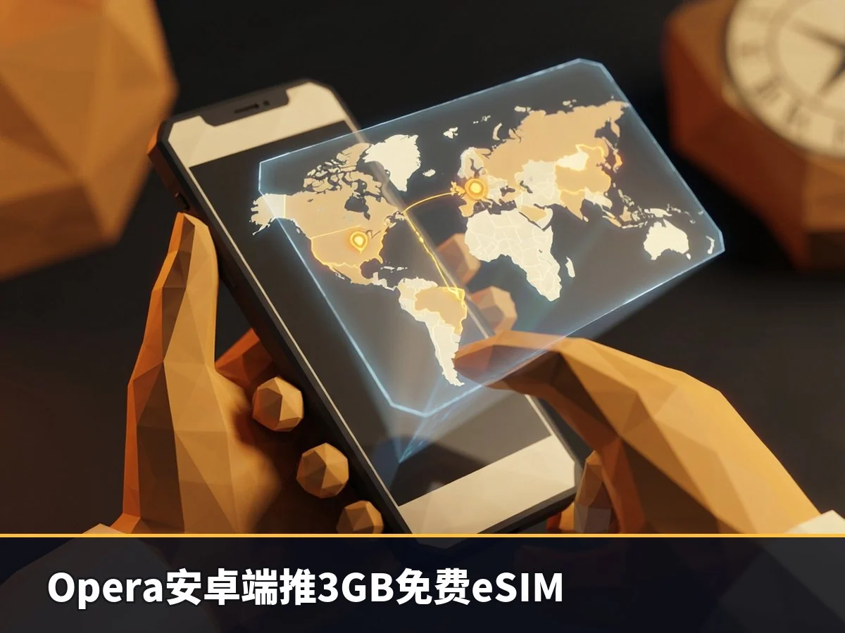 Opera安卓端推3GB免费eSIM