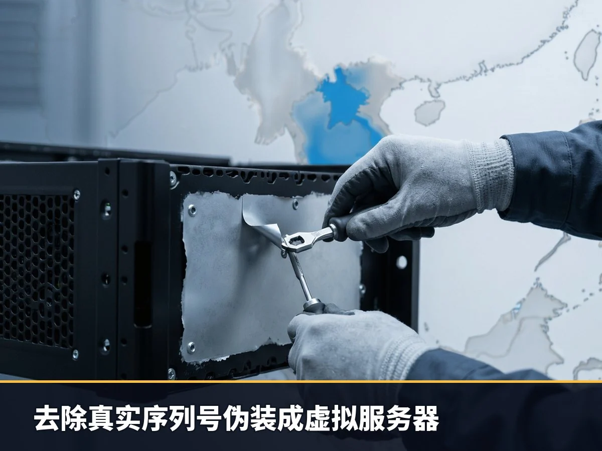 去除真实序列号伪装成虚拟服务器