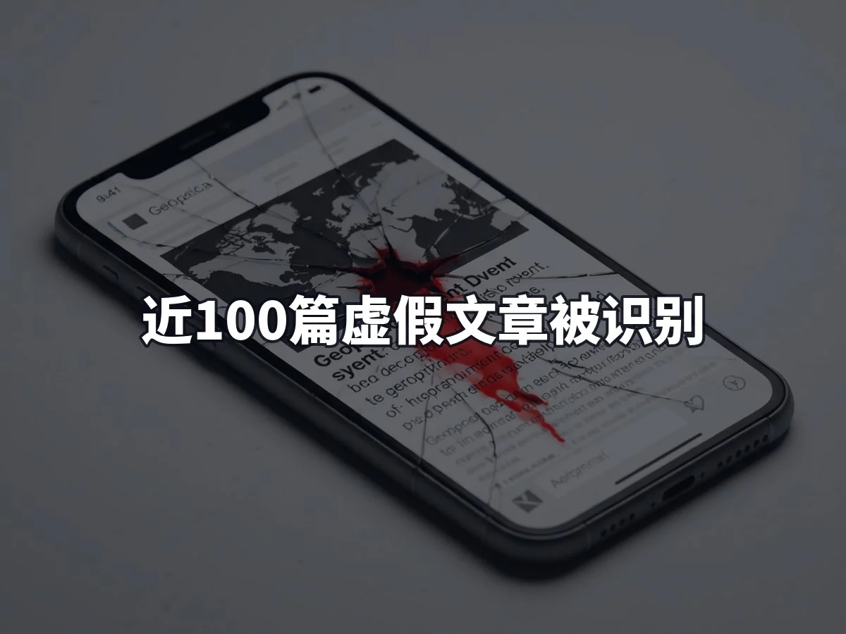 近100篇虚假文章被识别