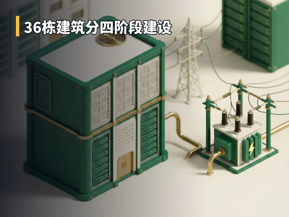 36栋建筑分四阶段建设