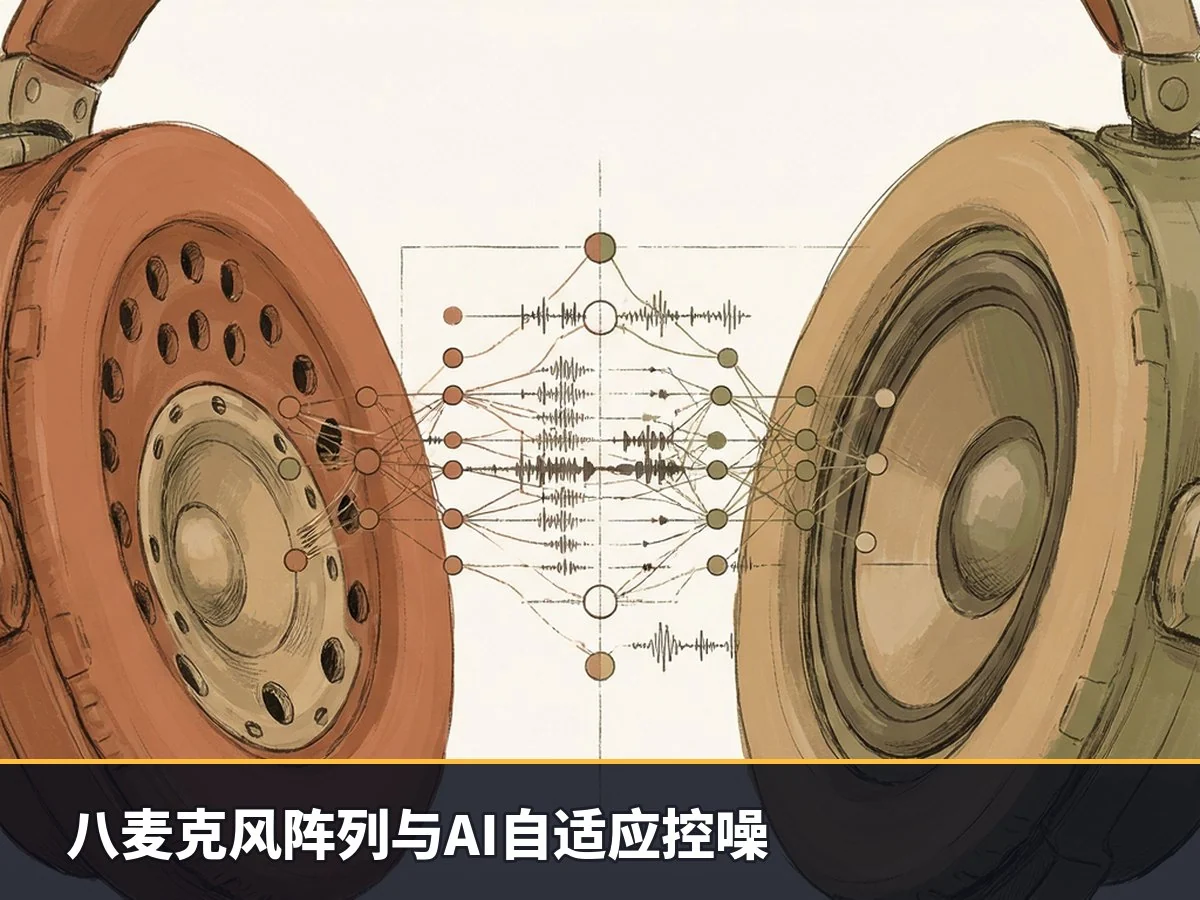 八麦克风阵列与AI自适应控噪
