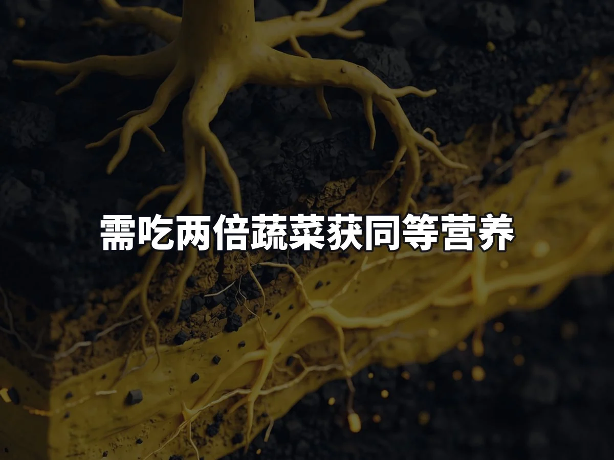 需吃两倍蔬菜获同等营养