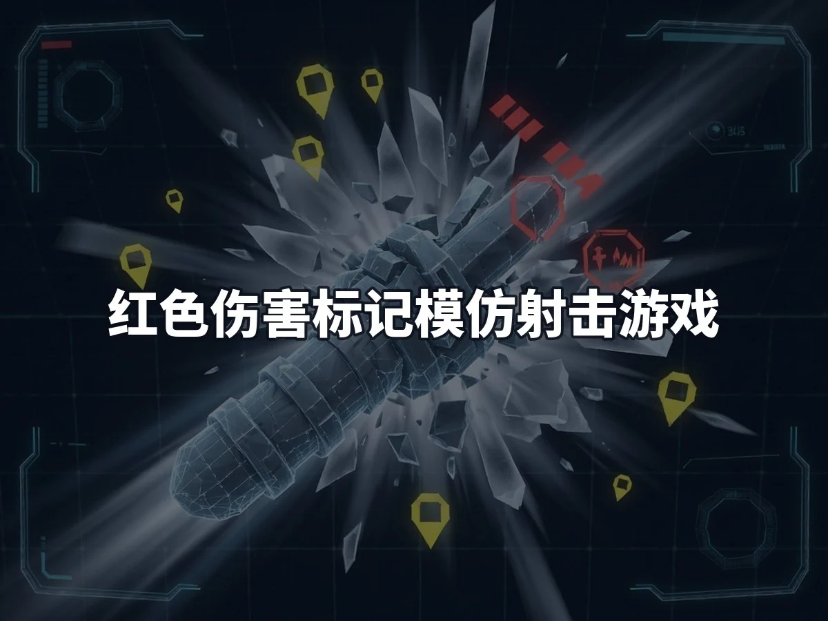 红色伤害标记模仿射击游戏