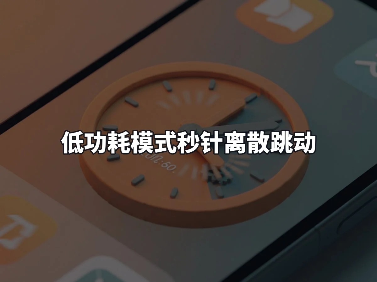 低功耗模式秒针离散跳动