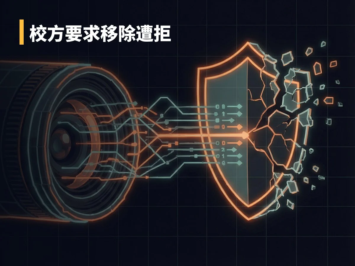 校方要求移除遭拒