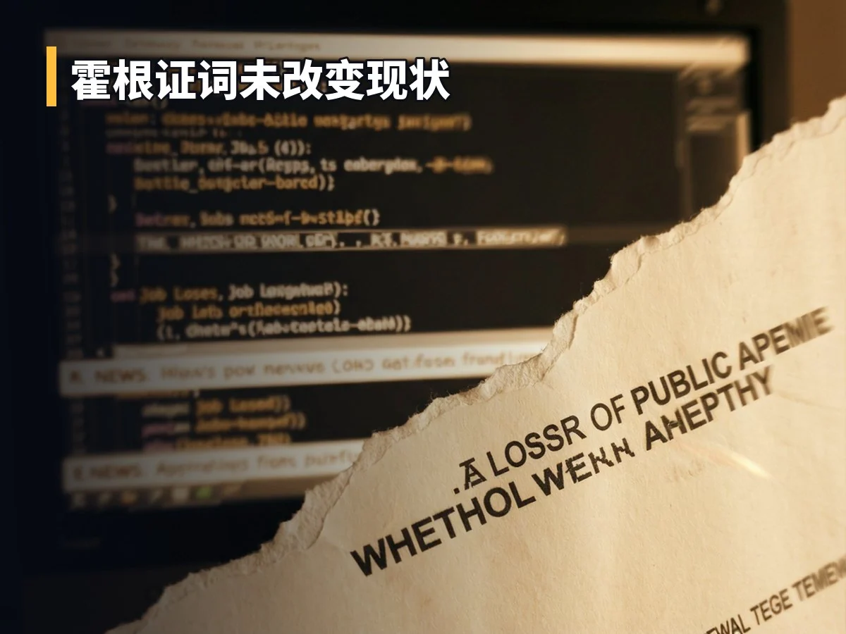 霍根证词未改变现状