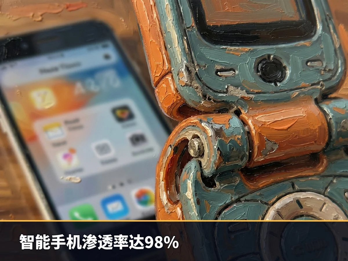 智能手机渗透率达98%