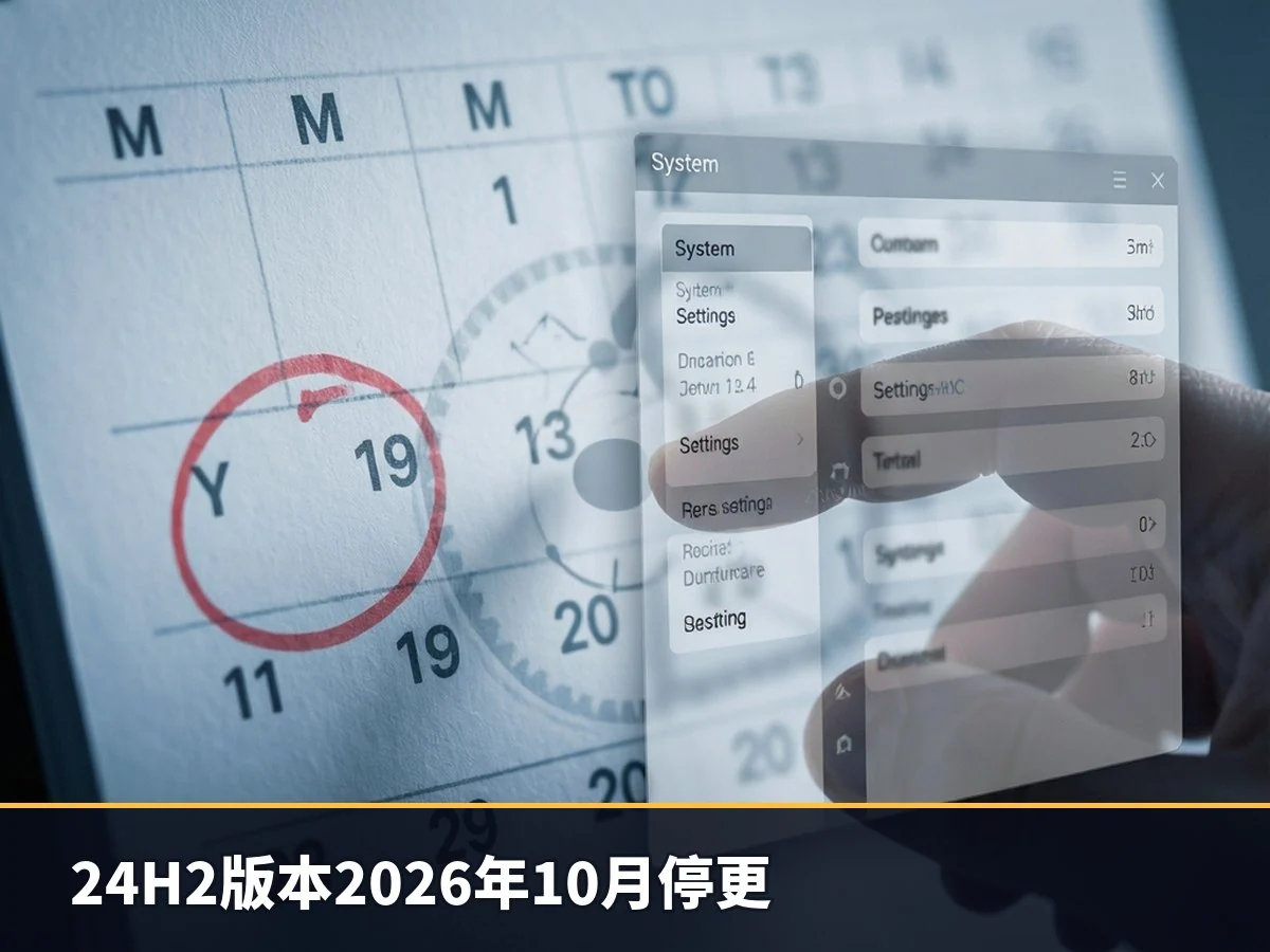 24H2版本2026年10月停更