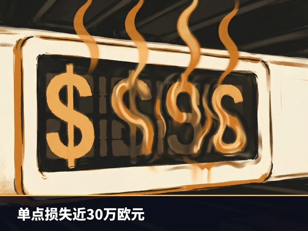 单点损失近30万欧元
