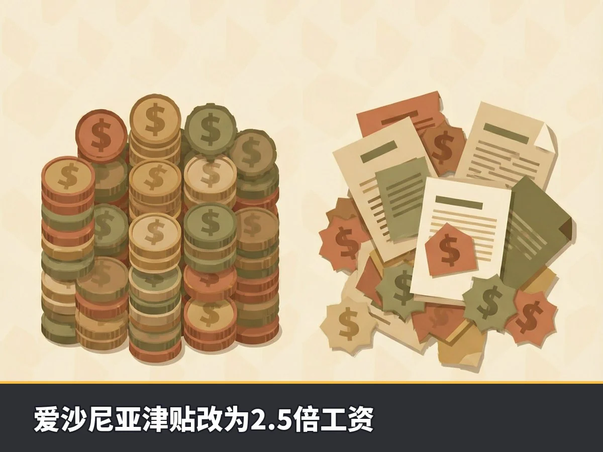 爱沙尼亚津贴改为2.5倍工资
