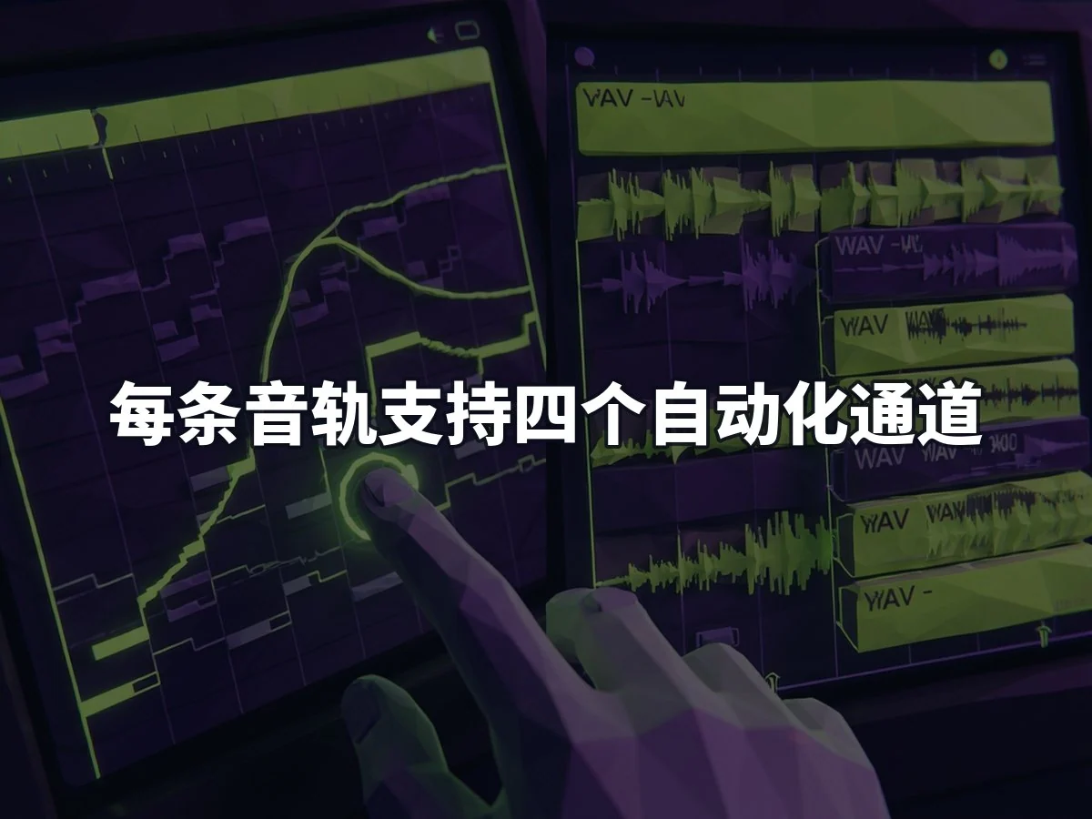 每条音轨支持四个自动化通道